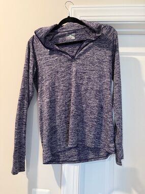 Under Armour Purple Heathered Long Sleeve Hoodie Top